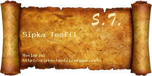 Sipka Teofil névjegykártya